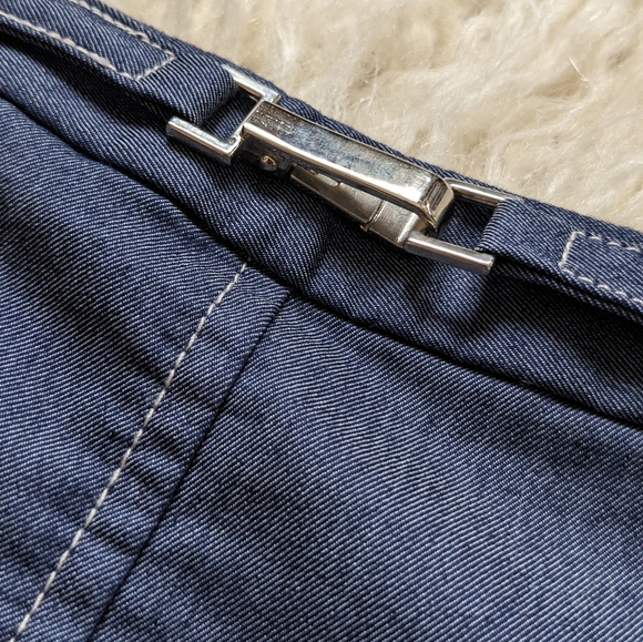 Vintage High Waisted Lee Dark Indigo Belted Pencil Skirt 6M - Picture 2 of 9